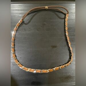 EUC Henri Bendel Brown and Silver Chain Headband